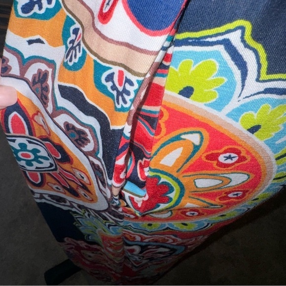 Clear De Vague Mandala Print short sleeved maxi dress with pockets size 2X - Picture 7 of 9